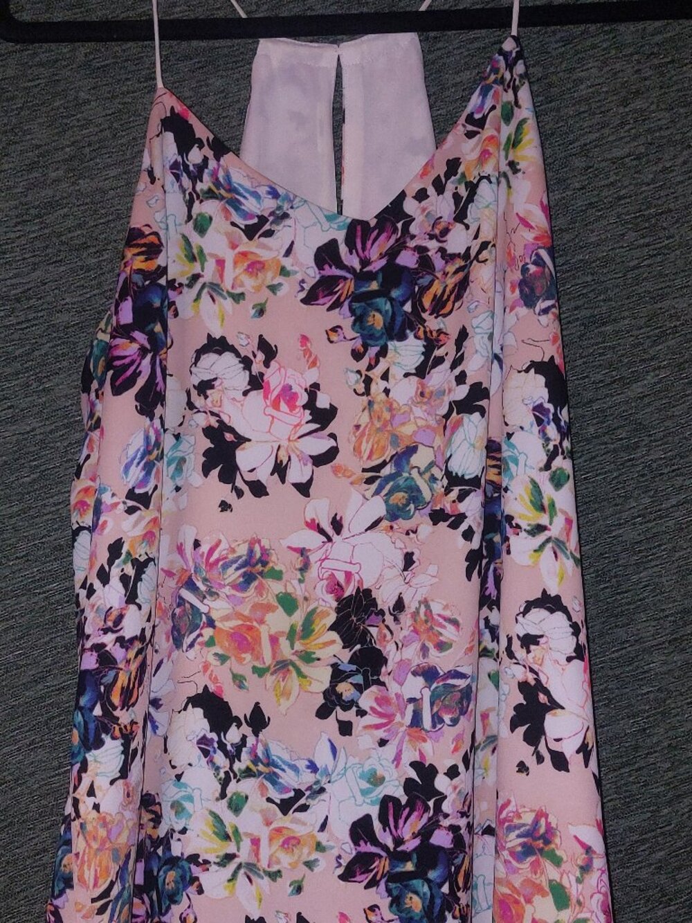 Express Barcelona Cam Multicolor Floral Sleeveless Spaghetti Strap Top Small